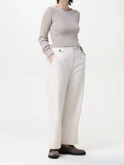 Pullover Brunello Cucinelli in cashmere e seta a righe