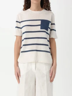 Pullover Max Mara in lino a righe