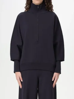 Pullover Max Mara in misto viscosa con zip interrotta
