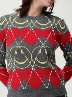 Pullover Moschino Couture in lana con fantasia