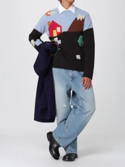 Pullover Moschino Couture in lana vergine con motivo grafica