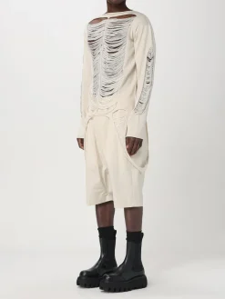 Pullover Rick Owens in lana effetto usurato