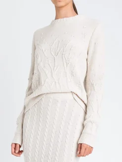 Pullover Twinset in misto lana con ricami