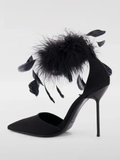 Pump Lidia Paris Texas in raso con piume