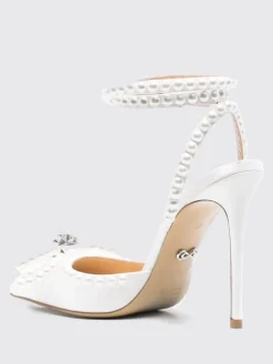 Pump Mach&Mach in raso con perle sintetiche