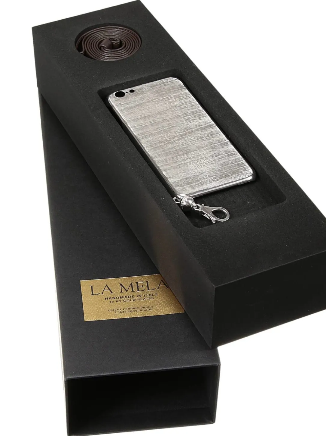 ROCHER IPHONE 6 PLACCATO IN ORO 18 KT CON GANCIO E CITURINO