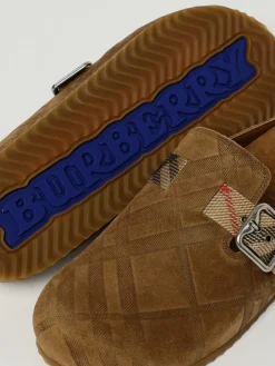 Sabot Check Urchin Burberry in camoscio
