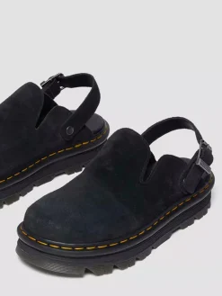 Sabot platform Zegzag Dr. Martens in camoscio