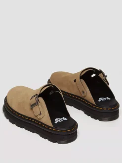 Sabot platform Zegzag Dr. Martens in camoscio