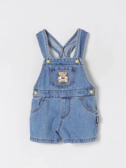 Salopette di jeans con Teddy Moschino