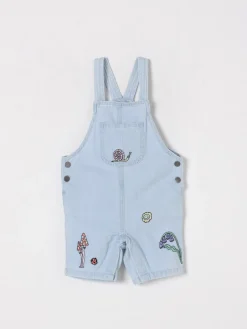 Salopette di jeans Stella McCartney Kids con ricami