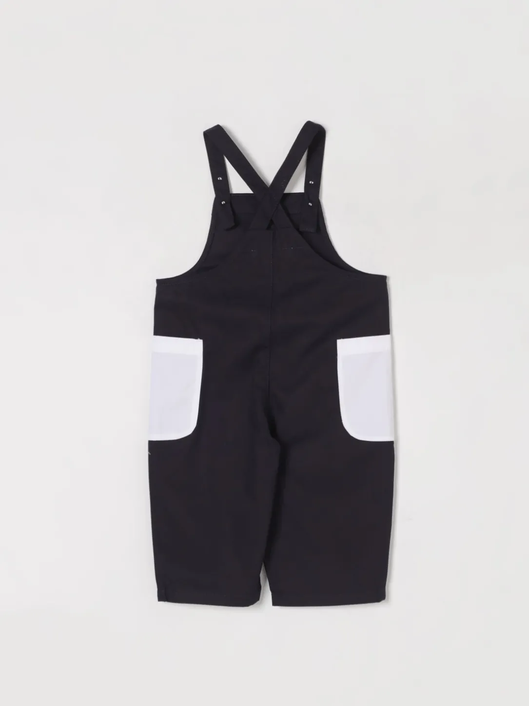 Salopette in cotone con toppe Marni