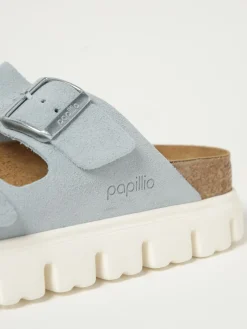 Sandalo Arizona Chunky Papillio Birkenstock in camoscio