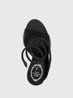 Sandalo Audrey Rene Caovilla in raso con strass all over