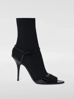 Sandalo Avenue Sock Balenciaga in pelle verniciata e maglia stretch