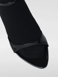 Sandalo Avenue Sock Balenciaga in pelle verniciata e maglia stretch