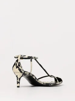 Sandalo Bella Khaite in pelle stampa pitone