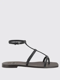 Sandalo Brunello Cucinelli in pelle con monile