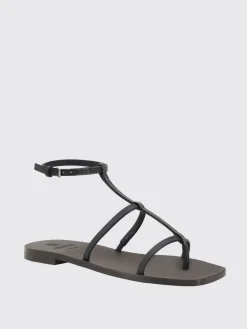 Sandalo Brunello Cucinelli in pelle con monile