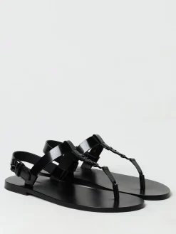 Sandalo Cassandre Saint Laurent in pelle spazzolata