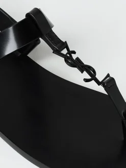 Sandalo Cassandre Saint Laurent in pelle spazzolata