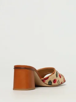 Sandalo Cherryfic Valentino Garavani in pelle e canvas jacquard
