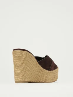 Sandalo con zeppa Leda Jimmy Choo in camoscio