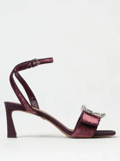 Sandalo Dolce & Gabbana in velluto con fibbia gioiello