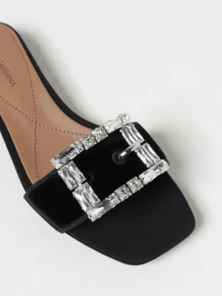 Sandalo Dolce & Gabbana in velluto con fibbia gioiello