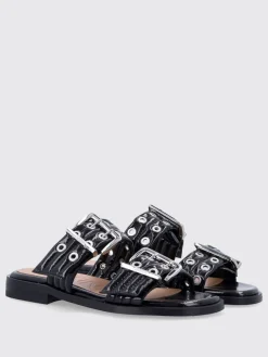 Sandalo Ganni in vernice trapuntata