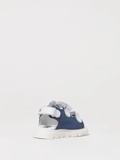 Sandalo in denim con patches Teddy Moschino