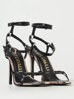 Sandalo Just Cavalli in pelle con stampa animalier