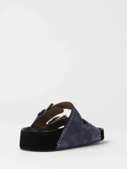 Sandalo Lennyo Isabel Marant in camoscio con micro borchie