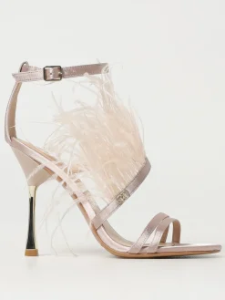 Sandalo Liu Jo in raso con piume