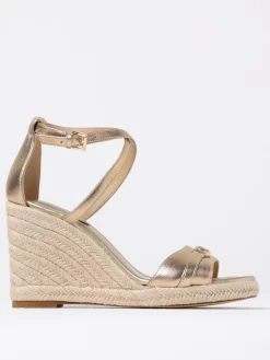 Sandalo Mandy Michael Kors in pelle laminata con zeppa