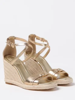 Sandalo Mandy Michael Kors in pelle laminata con zeppa