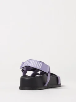 Sandalo Moschino Couture in camoscio