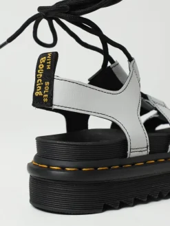 Sandalo Nartilla Dr. Martens in pelle a grana