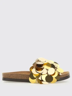 Sandalo Rabanne in pelle con paillettes