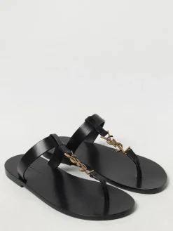 Sandalo Saint Laurent in pelle con monogram