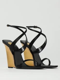 Sandalo Salomè Saint Laurent in raso e pelle