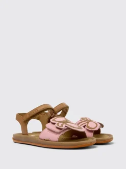 Sandalo Twins Camper in pelle con applicazione