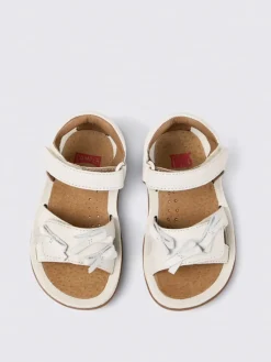 Sandalo Twins Camper in pelle con fiocchi applicati