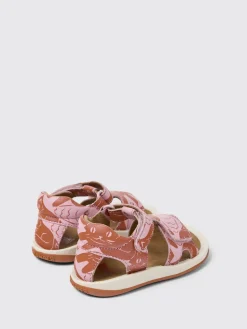 Sandalo Twins Camper in pelle stampata
