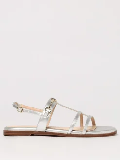 Sandalo Twinset in misto pelle con morsetto