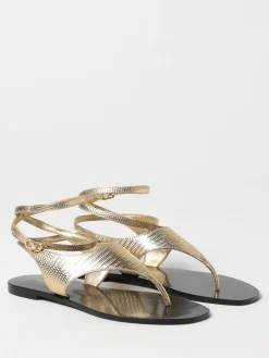 Sandalo Twinset in pelle stampa pitone