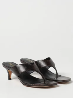 Sandalo Twinset in pelle stampa pitone