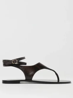 Sandalo Twinset in pelle stampa pitone