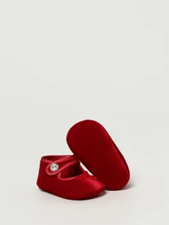 Scarpe da culla in velluto Monnalisa