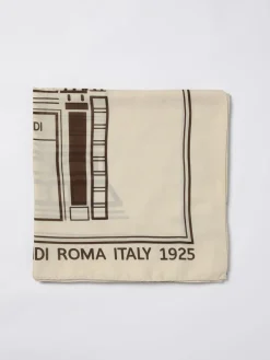 Scialle Fendi in misto cotone con stampa Palazzo Fendi